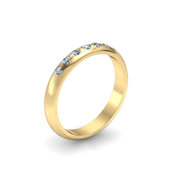 AH Radiosa YG Diamond Band in 18kt Yellow Gold AU - Main View